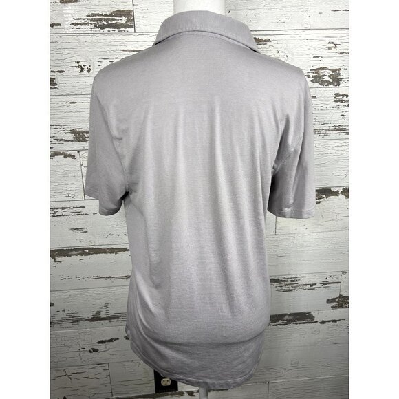 LULULEMON Evolution Men’s Polo Rhino Gray M EUC - Picture 2 of 4